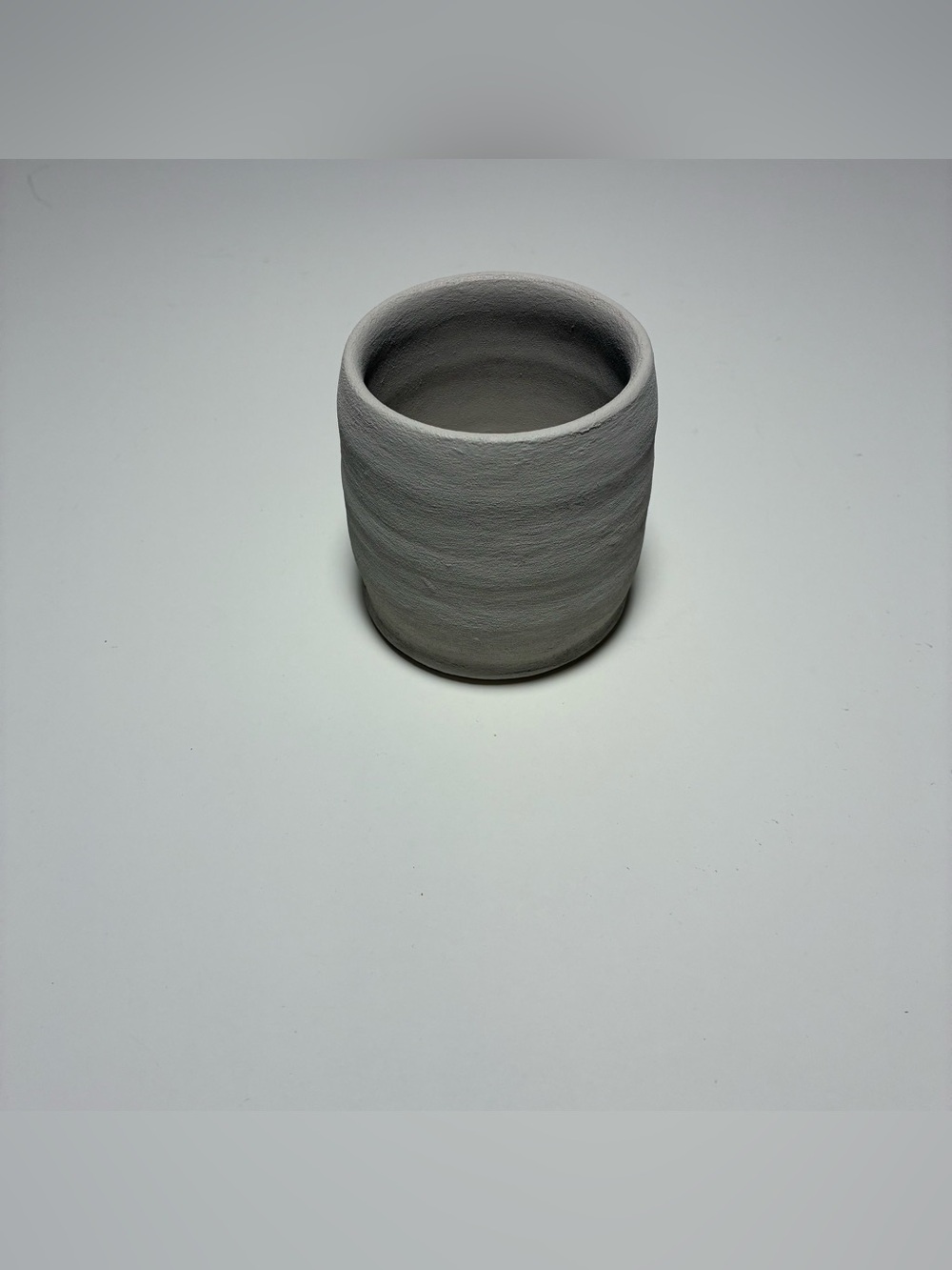 Handmade Repurposed Concrete Gray Ceramic Planter Pot Textured Modern Decor